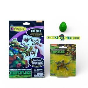 TMNT Easter Basket Filler Toy Set Ninja Turtles Sticker Pack Figure Kids Gift
